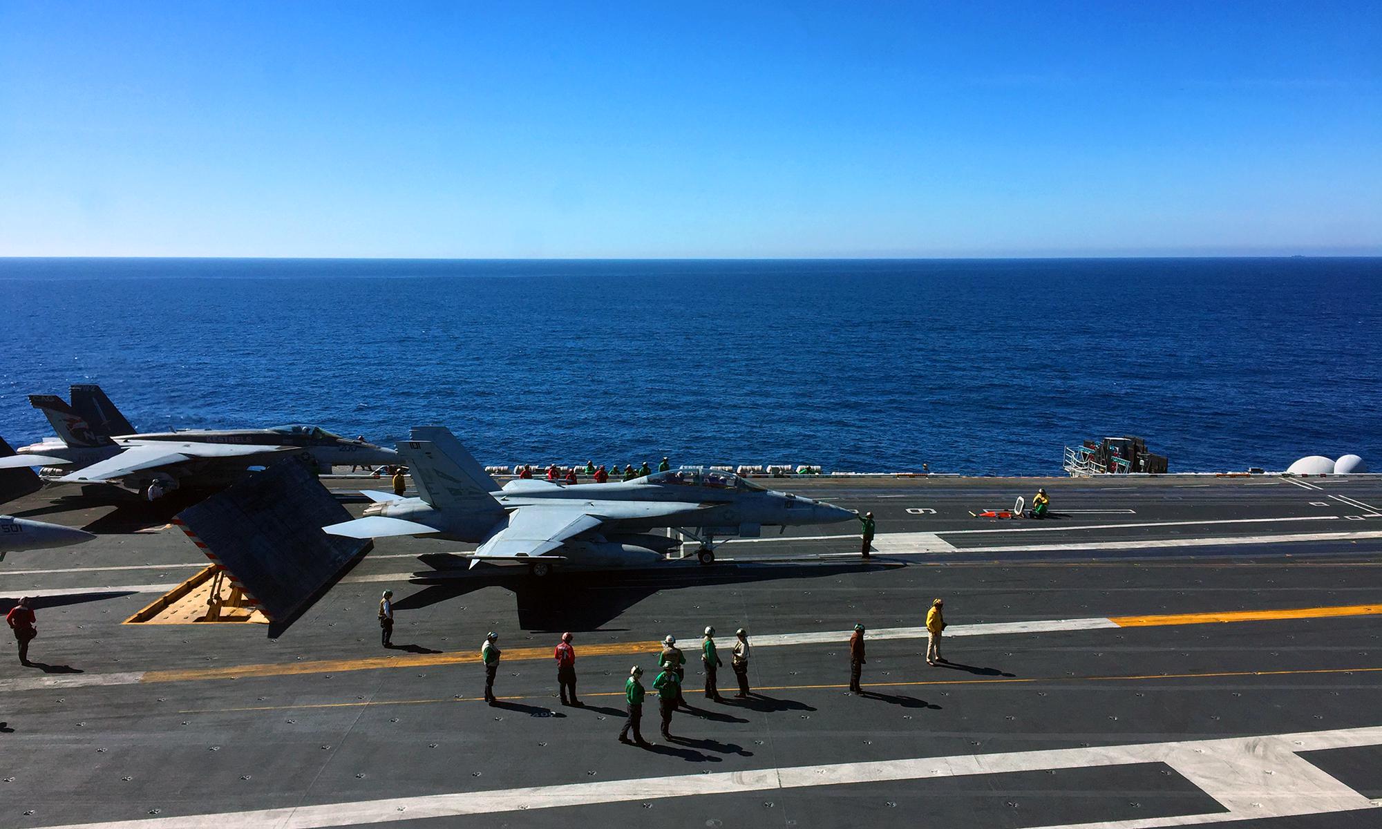 Flight deck of the USS Carl Vinson